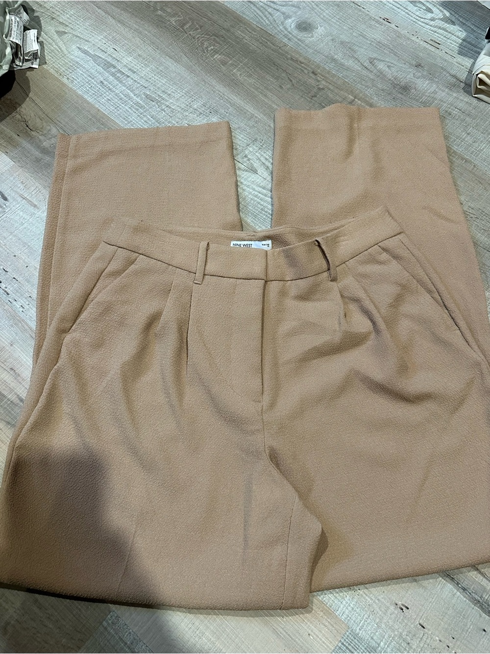 Nine West Tan Wide Leg Trousers